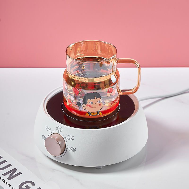 (TOS) Gelas teko Kaca Lapis Karet Tutup Motif/karakterGelas KACA TEBAL Viral Tutup Anti Bocor Gelas 