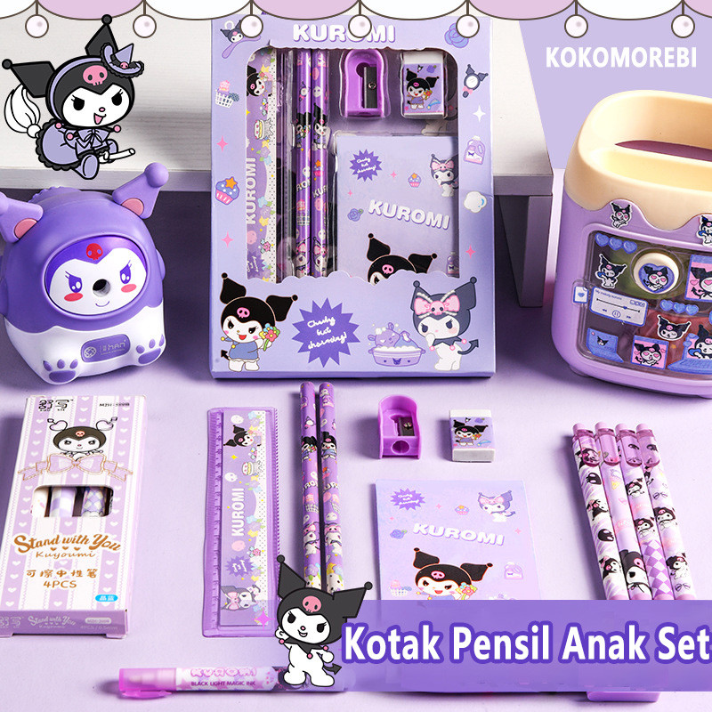 

【MOREBI】Paket Alat Tulis Set Kotak Pensil Anak Set 7 in 1 Stationery Untuk Hadiah Anak Sekolah/ Alat Tulis Set Kotak Pensil Karakter Murah Lucu Penghapus Pengaris Kotak Pensil Penggaris