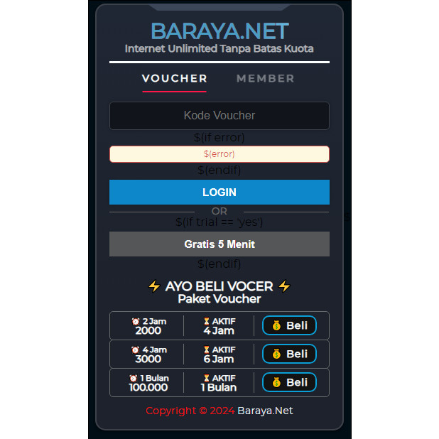 LOGIN PAGE PREMIUM | Ringan dan Responsif