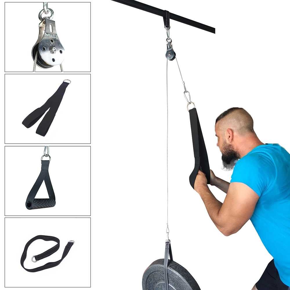 Katrol Fitness DIY 100kg: Sistem Gym Rumah Lengkap untuk Latihan Lengan - J3140