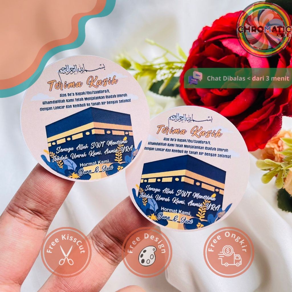 

chromatic Cetak Label Umroh Sticker Bulat Gift From Haji Cetak Print Stiker Tasyakuran Hampers Murah