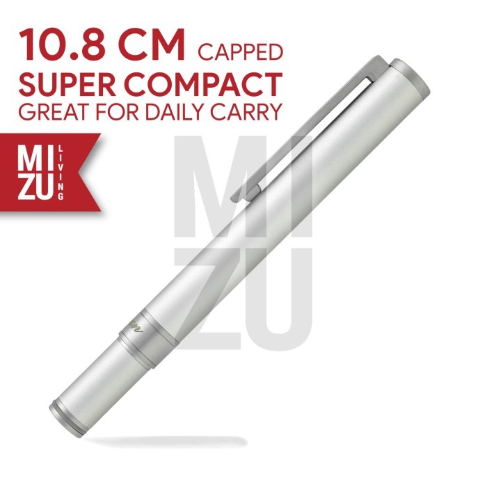 

best -MOONMAN N1 MAJOHN Brushed Aluminium Matte Doff Compact Fountain Pen - F Nib, Merah
