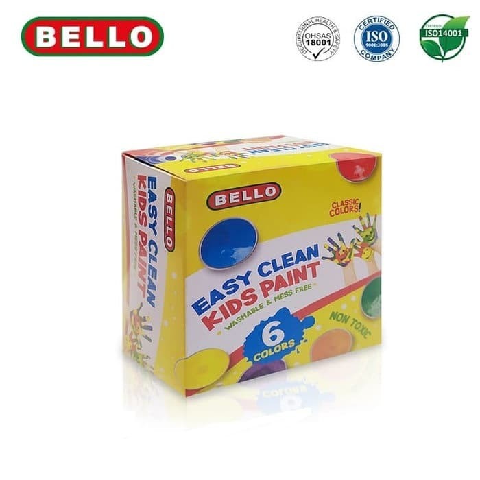 

best -Bello Easy Clean Kids Paint 6 Colors Washable & Mess Free