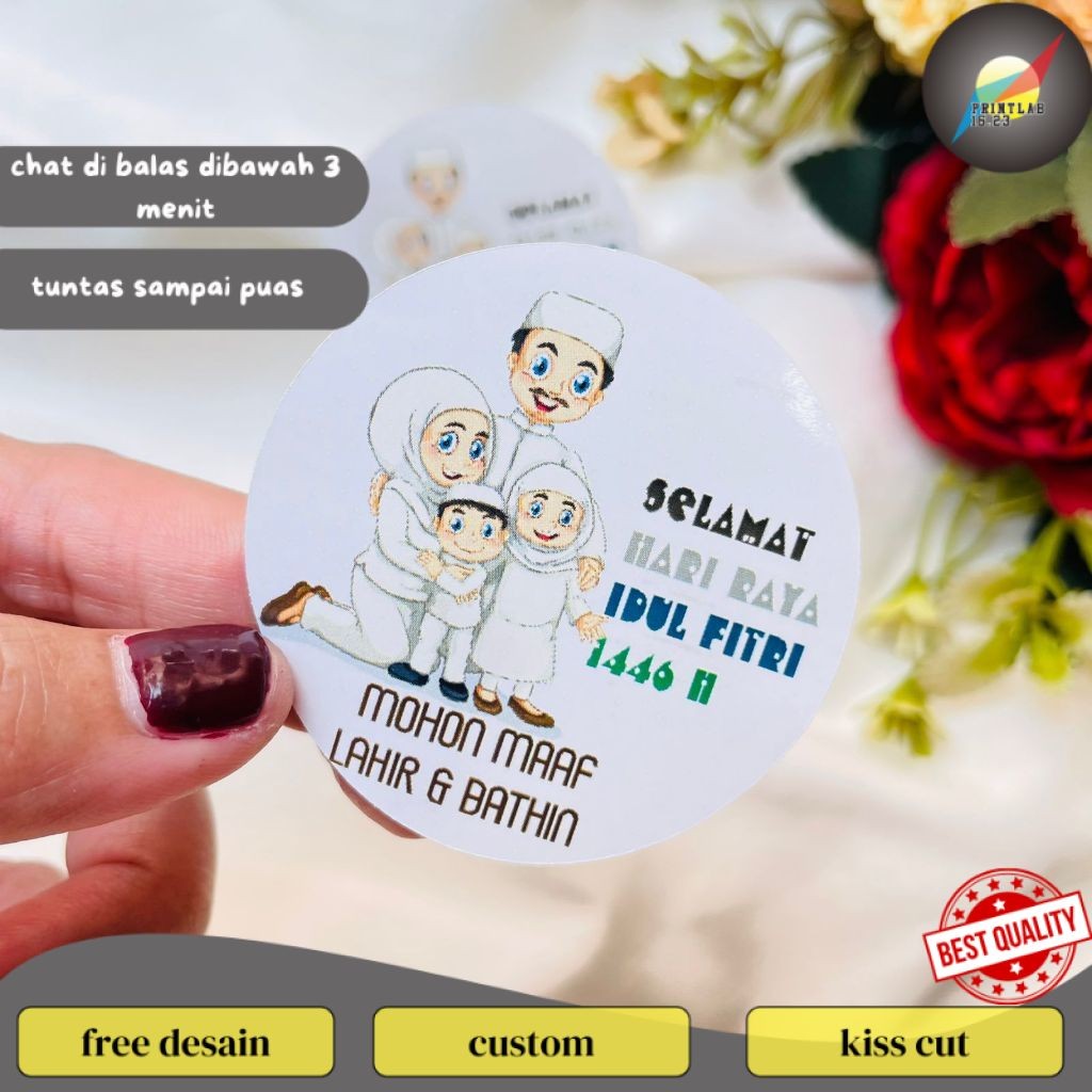 

PrintLab 5-8 Sticker Bulat Label Ramadhan Stiker Toples Cookies Selamat Idul Fitri Lebaran Eid