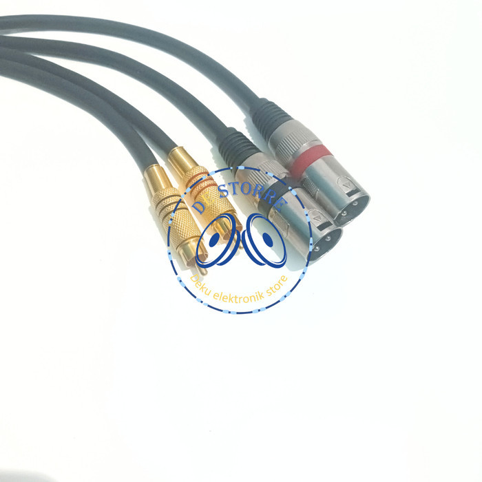 kabel mixer xlr male 3 pin to rca male -1 SET. 5 M