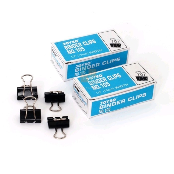 

[TG39] penjepit kertas joyco binder clip 105 1box kecil 15mm 12pcs