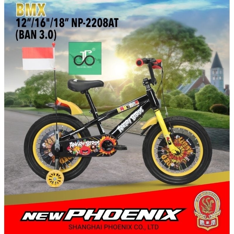 Sepeda anak bmx 16" New Phoenix NP-2208AT (ban 3.0) Angry Bird by pacific