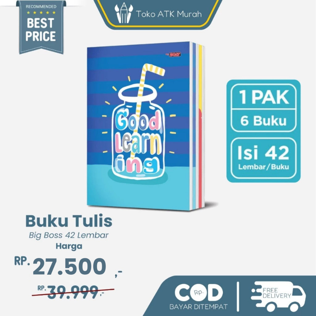 

Buku Tulis Big Boss 42 Lembar Pak isi 6 Buku