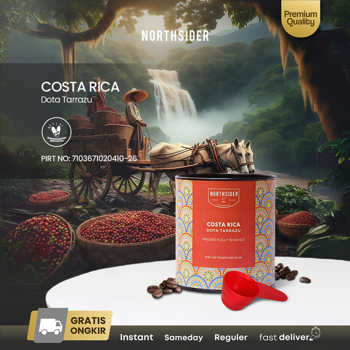

Northsider Kopi Arabika Costa Rica Dota Tarrazu fully-washed coffee - 100g, Biji Kopi