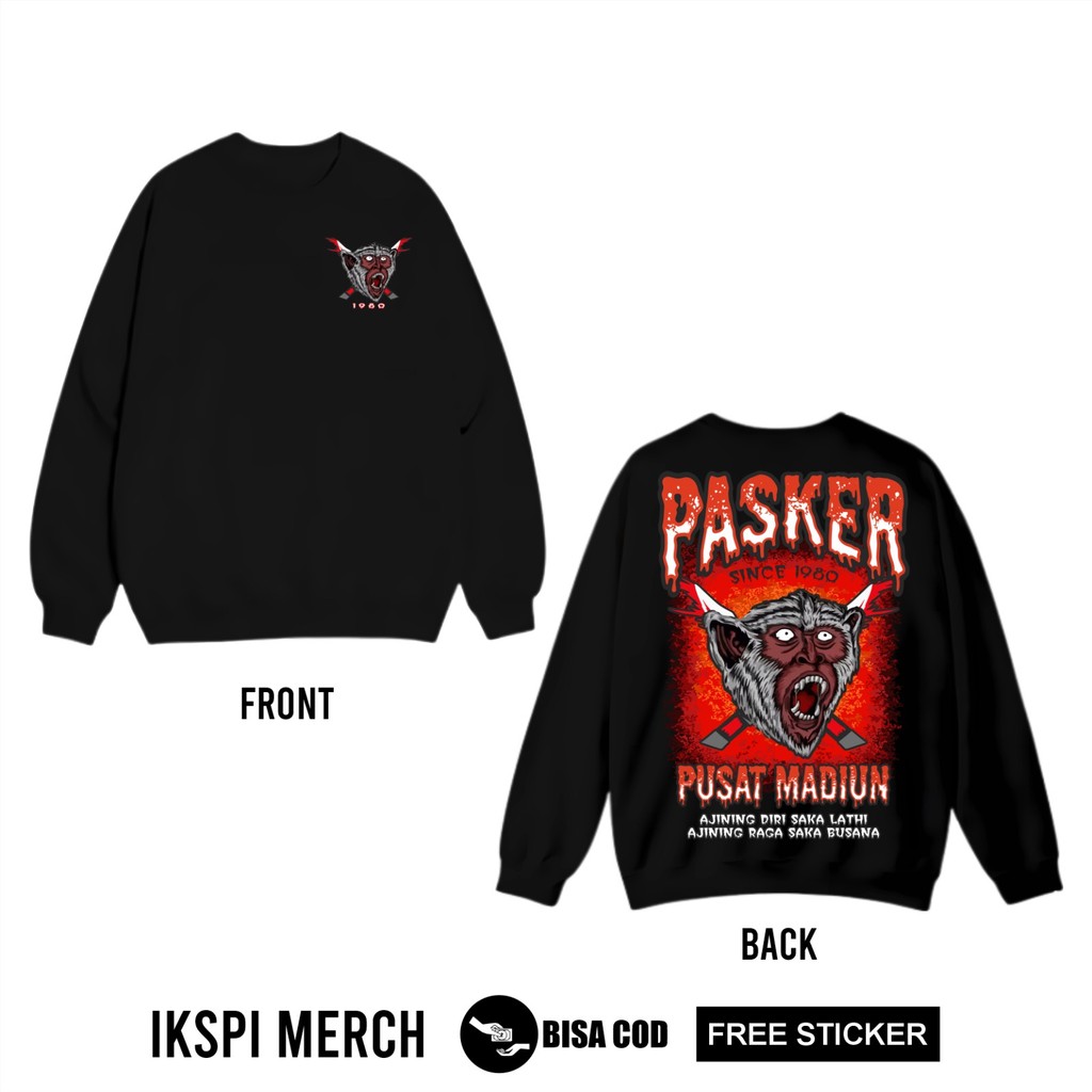 Sweater Ikspi Kera Sakti Pasker Since 1980 Pusat Madiun Ajining Diri Saka Lathi Ajining Raga Saka Bu