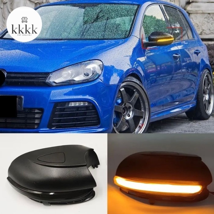 Sepion VW Golf mk6 mk 6 Dynamic Turn Signal Golf Volkswagen LED Aksesoris Lampu spion Sepasang / Pai