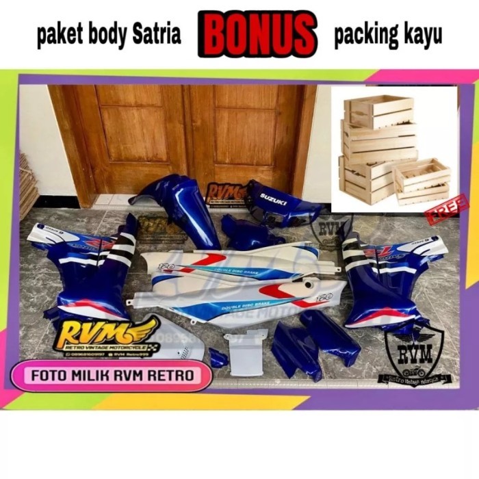 bodi fullset satria lumba biru putih satria r cover body satria 2 tak satria lumba biru putih