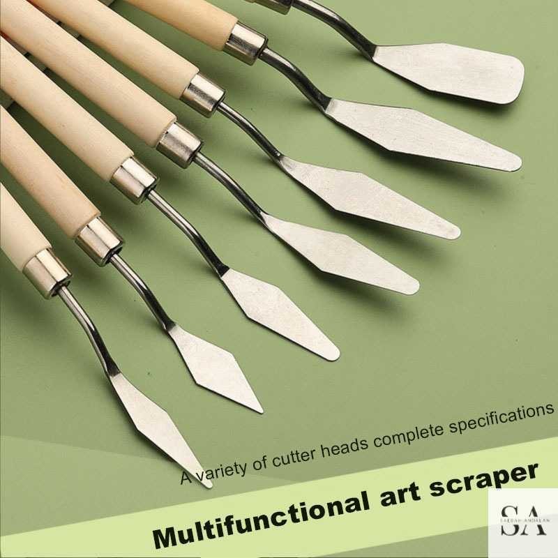 

Scraper Knife Pisau Palet Lukis Cat Akrilik Painting 7 PCS