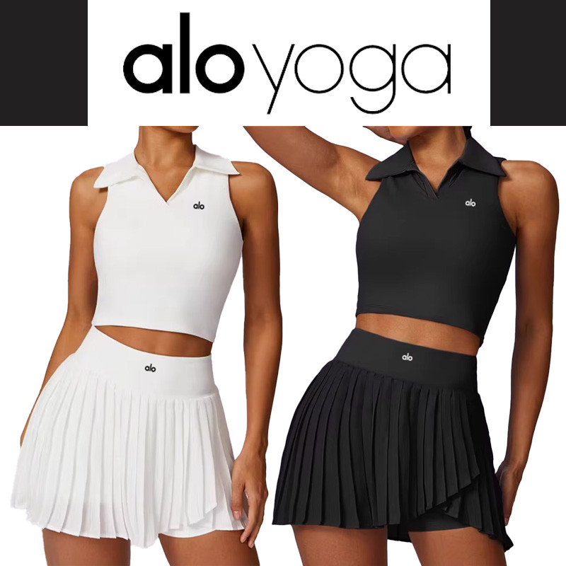 100% Ori ALO Yoga Rok Tenis Rok Lipit/Alo Grand Slam Tennis Skirt Sport