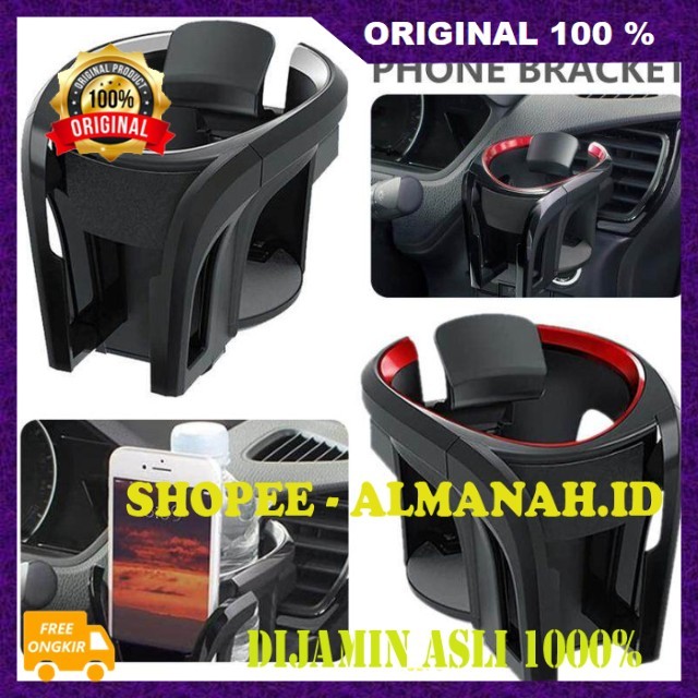 [BISA COD] Cup Holder 2 in 1 Tempat Botol Mobil Cup Holder Mobil Universal Cup Holder Minuman Mobil 