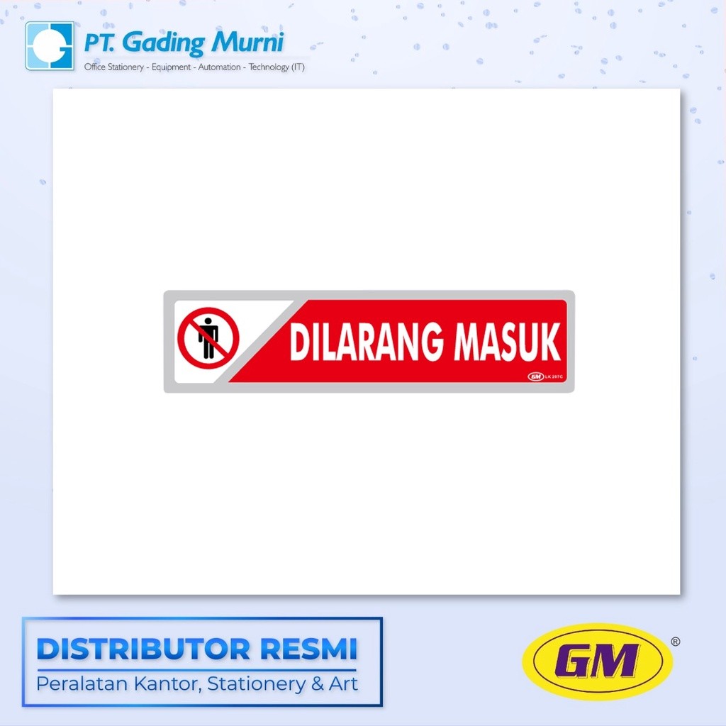 

GM LABEL KECIL LK 207 WARNA DILARANG MASUK