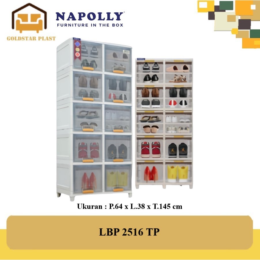 Rak Sepatu Plastik Napolly/Rak Sepatu Minimalis/Locker Serbaguna/Locker Box Plastik/LBP SERIES