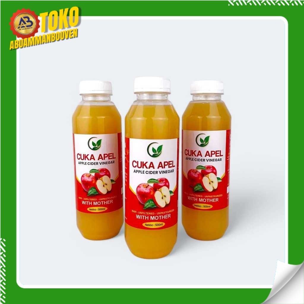 

Cuka Apel With Mother 500ml | Cuka Sari Apel Asam Lambung - Diet Detox Alami 500ml