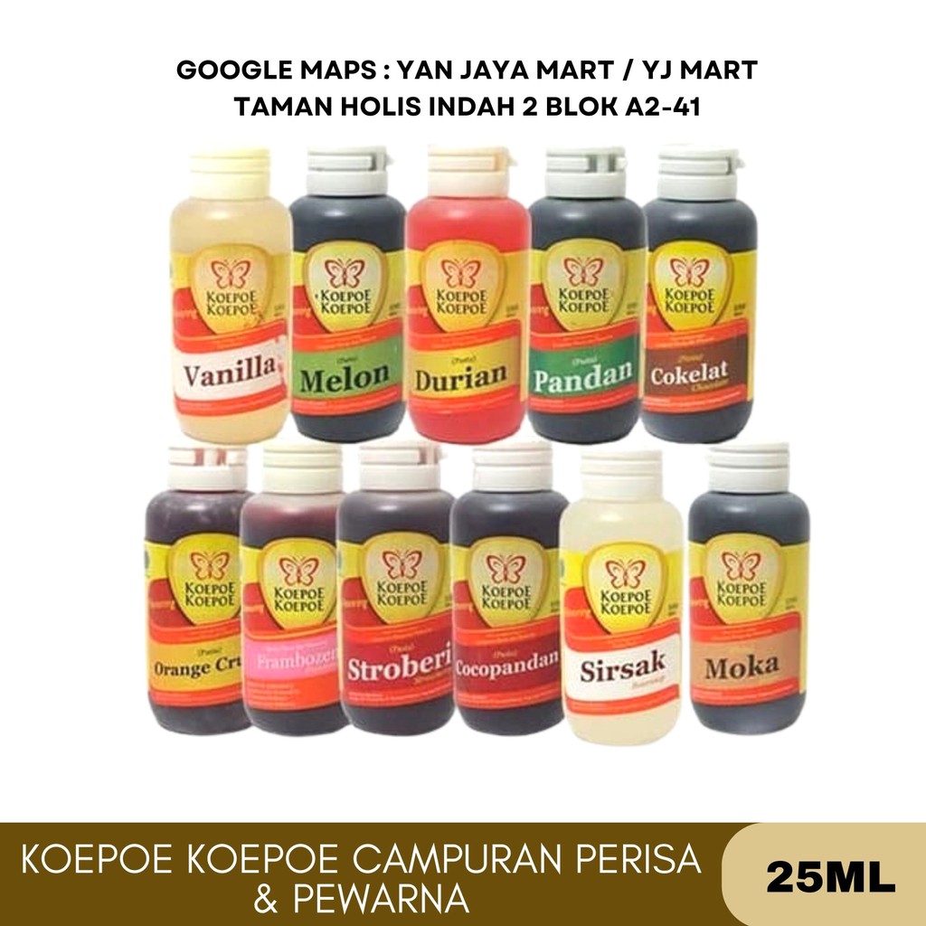 

Koepoe Koepoe/Kupu Kupu Campuran Perisa & Pewarna / Pasta /All Varian 25ml