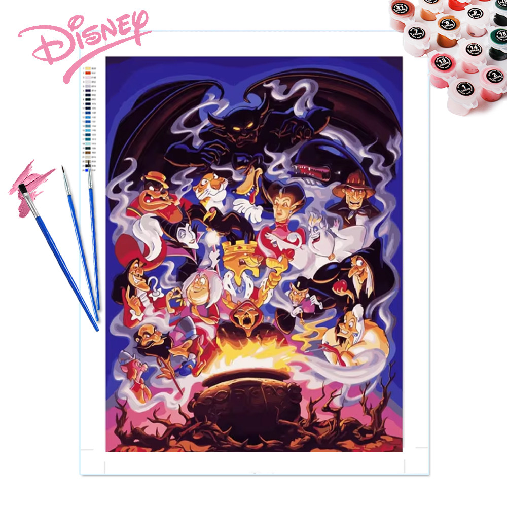 

Disney Drawing By Numbers Witch Lady Tremaine Painting By Numbers Villa Maleficent Handpainted Cartoon Acrylic Paint Gift