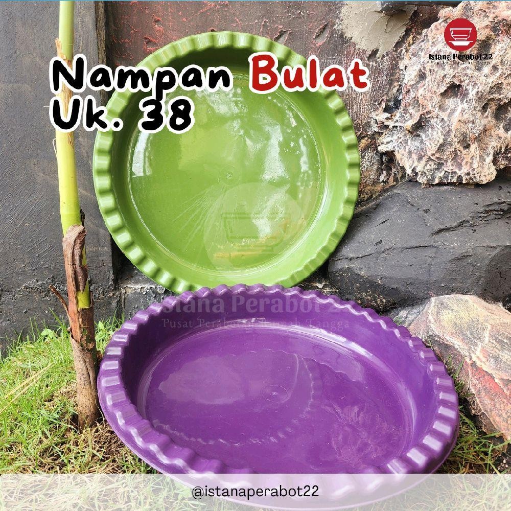 (12 PCS) NAMPAN PLASTIK JUMBO UKURAN 36 CM / NAMPAN PLASTIK BULAT / NAMPAN PLASTIK BESAR / NAMPAN PL