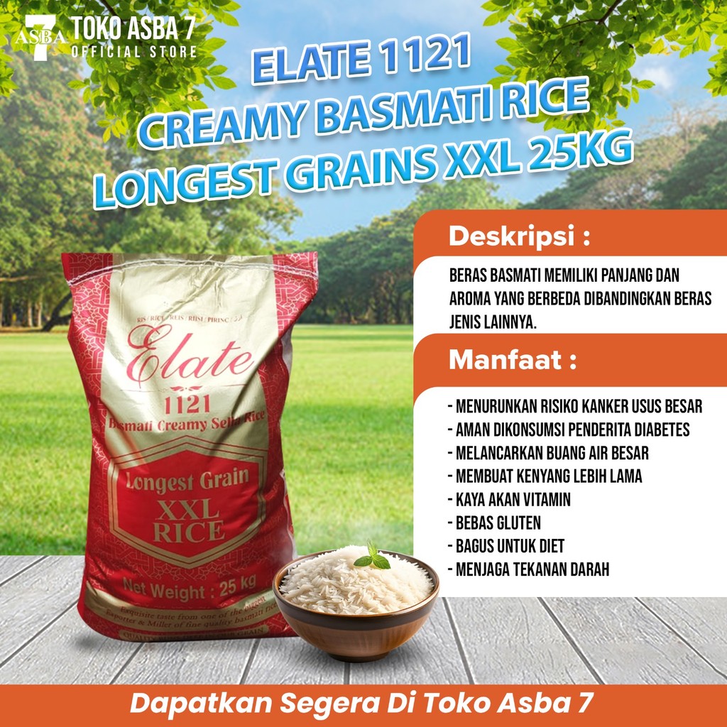 

ELATE BASMATI XXL CREAMY SELLA 25KG
