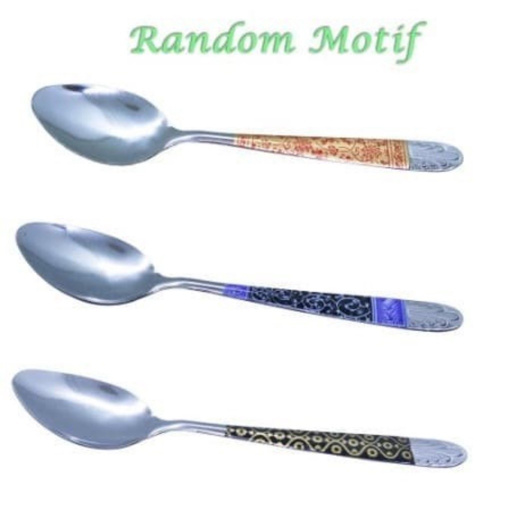 

SENDOK MAKAN MOTIF BATIK & STAINLESS PERLUSIN - HW