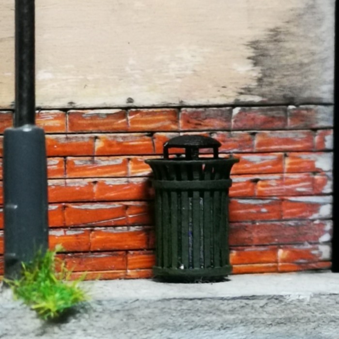 Miniatur Tong Tempat Sampah 8 Diorama Diecast Unpainted