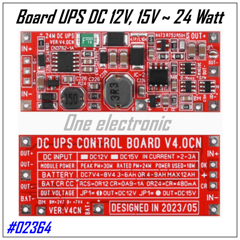 Module UPS V 4.0 Mini DC 12V 15V 24 Watt Auto Charging Baterai Battery 18650 DC DC Backup Wifi Camer
