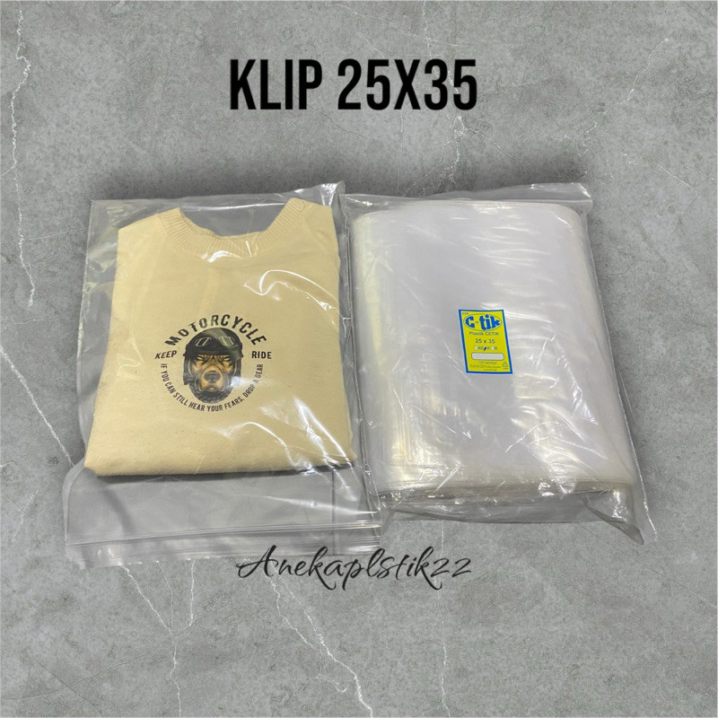 plastik klip zipper 25x35 c-tik