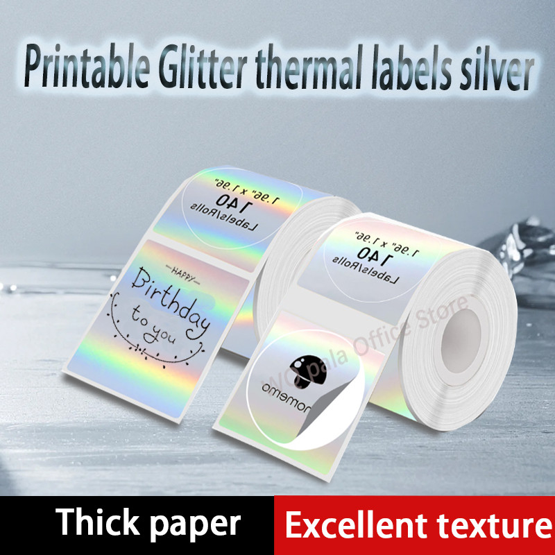 

Laser Adhesive paper Sticker 50x50mm/40x40mm For Portable Printer Phomemo Two Inch Series Waterproof Self-adhesive Label Paper