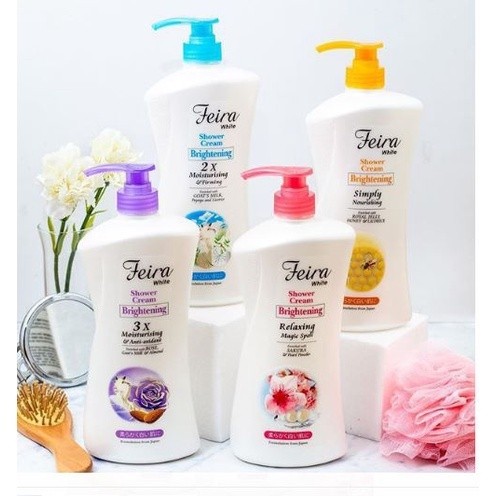 (Beauty Squad) Feira White Shower Cream Brightening - 1000ml