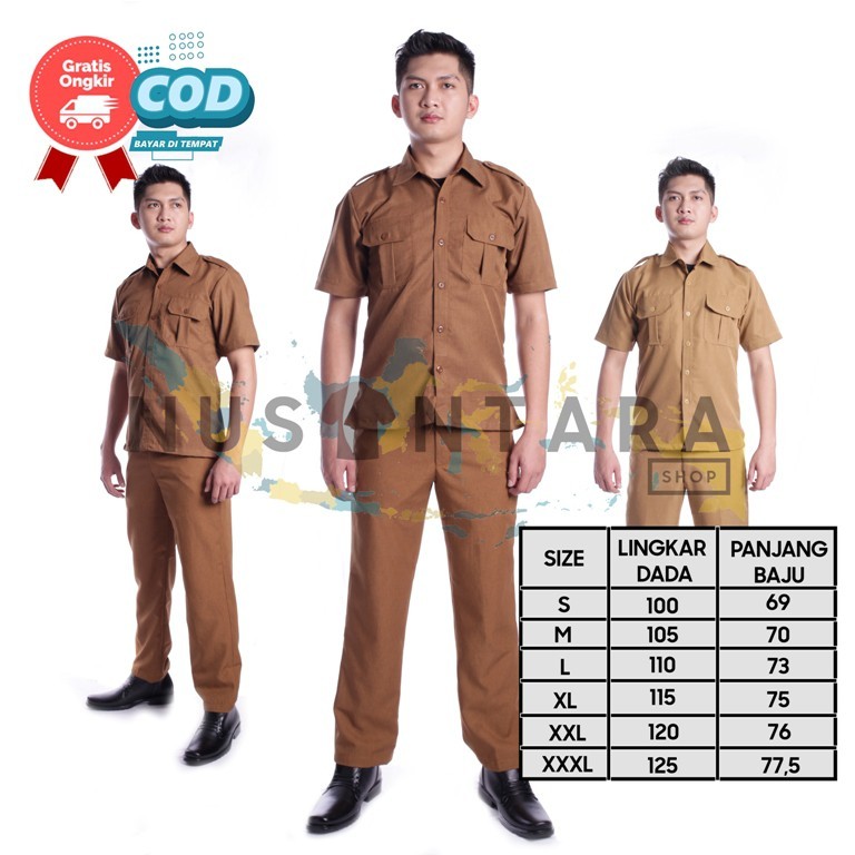 Seragam PNS Pria Seragam Khaki Pria Seragam Pemda Pns Baju Pns Pria Semi Wol
