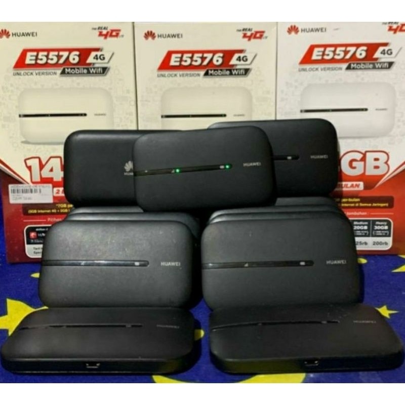Modem Wifi Huawei E5576s-606 Mifi Unlock Alloprator 4G LTE B1'B3'B5'B8'B40 (Fullset & Batangan)