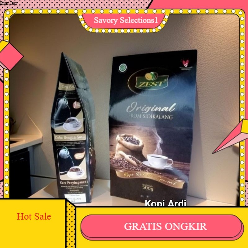 

【SAVORY】 FLASH SALE!! Kopi sidikalang medan robusta Speciality bubuk 500 gram produksi Zest