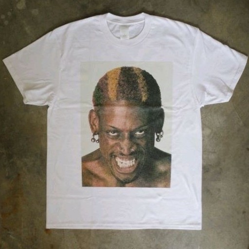 Kaos basket Dennis Rodman Tshirt Vintage Style modern bootleg