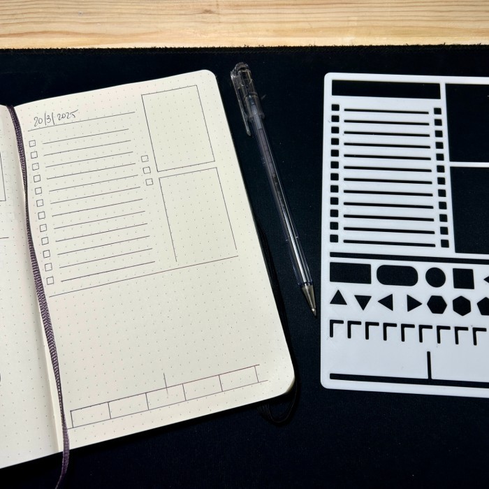 

Notebook Stencil Journal Bullet Decor