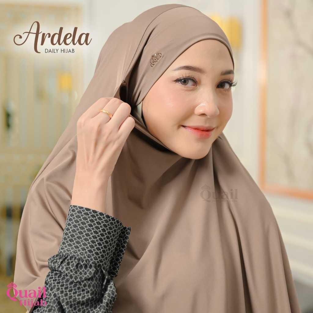 Ardela Daily Hijab Original Quail Hijab Fabric Jersey Jilbab Wanita French Khimar Quail Ardela Quail