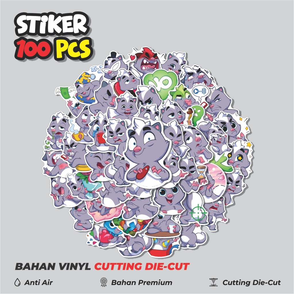 

Terbaru! 50 pcs Stiker Skunk Styopa [Sigung Styopa] Dekorasi Lucu Kreatif untuk Notebook, Skateboard, HP