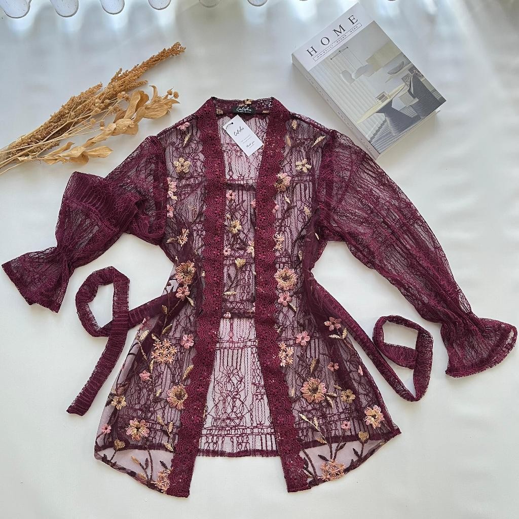 NAYARA KEBAYA by Calisha Kebaya Modern Kutubaru Premium Modern Outer Tille Brukat Outer Kebaya Vinta