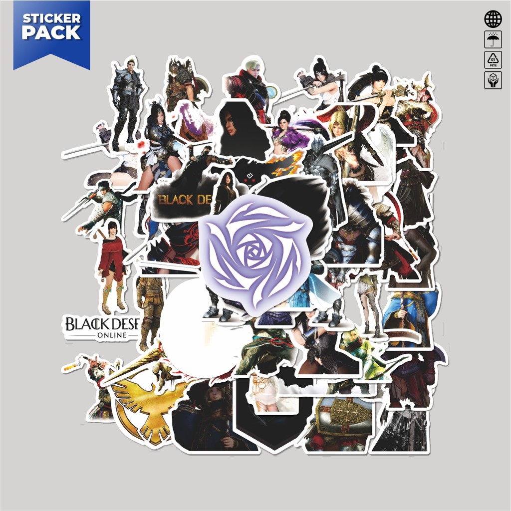 

[100PCS]Stiker Pack Stiker Game Black Desert Char Mix 1 Aesthetic Vinyl Anti Air Dekorasi Sticker Laptop Buku Journal Koper Helm Casing HP Gitar Helm Skateboard