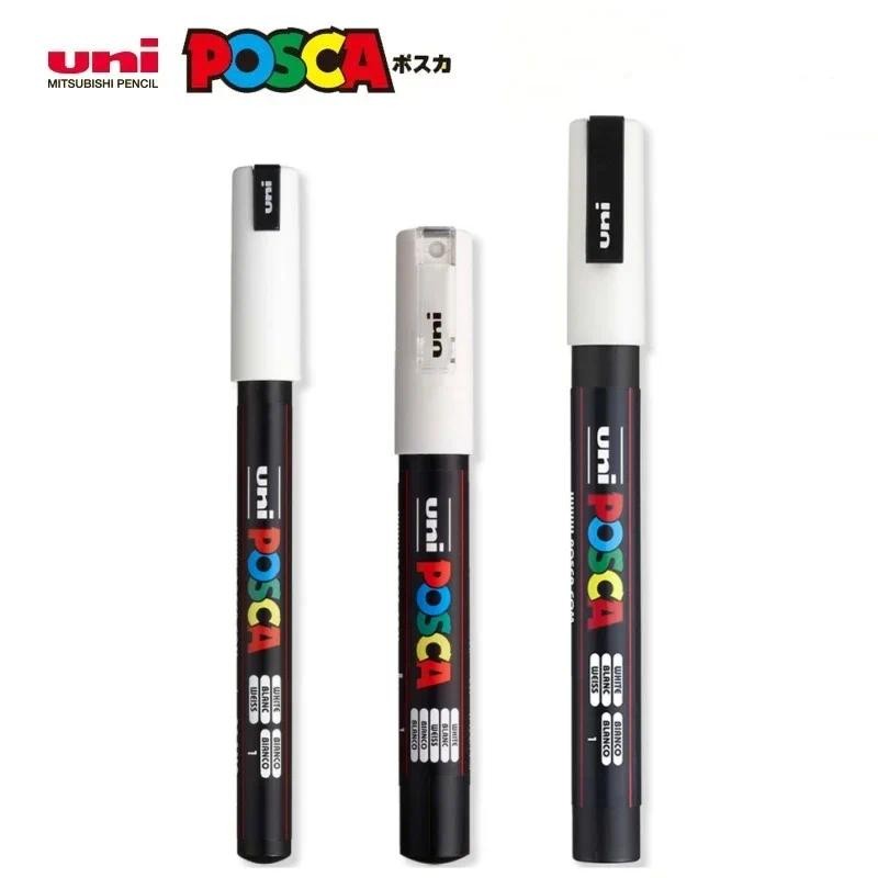 

1PC UNI POSCA White & Black & Red- Acrylic Marker Pen for POP Posters Graffiti/Ads, PC-1M,3M,5M Art Supplies