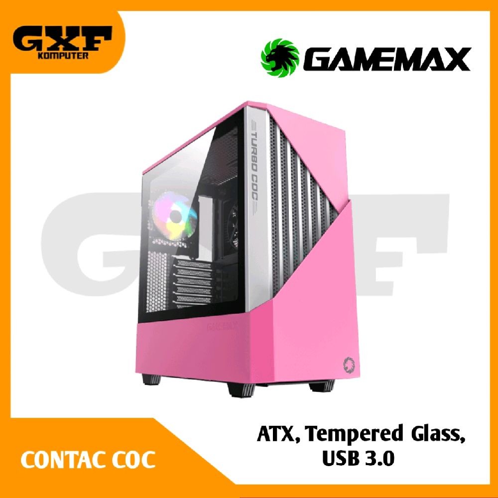Gamemax Contac COC White Pink E-ATX With COC Fan & PWM