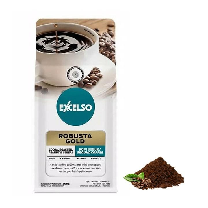 

JAMIN MURAH !!!Excelso Kopi Robusta Gold 200 gr x 2(BISA LANGSUNG ORDER)