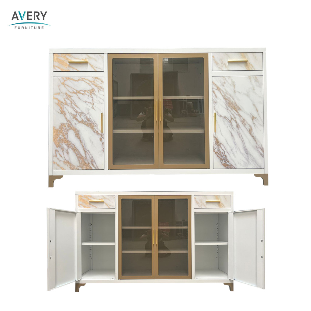 Avery -  HST 4P - Buffet Consul 4 Pintu Besi / Meja TV / Meja Multifungsi
