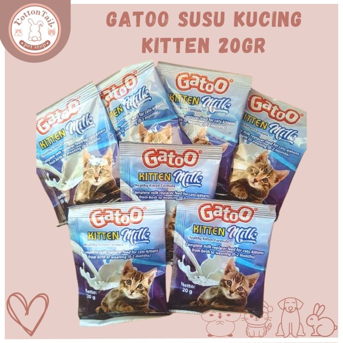 

GATOO SUSU KUCING SACHET 20gr | Susu Anak Kucing Sachet Gatoo 20gr