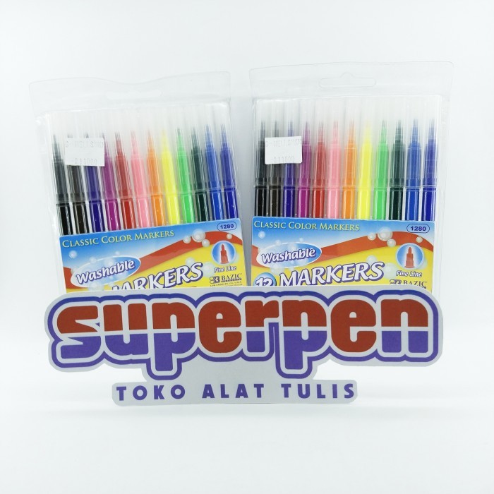 

Spidol Washable Markers Bazic