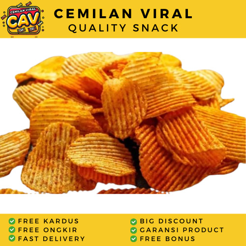 

CAV KERIPIK KENTANG BALADO 1Kg Kripik Kentang Jagung Bakar Kripik Kentang Original Kentang