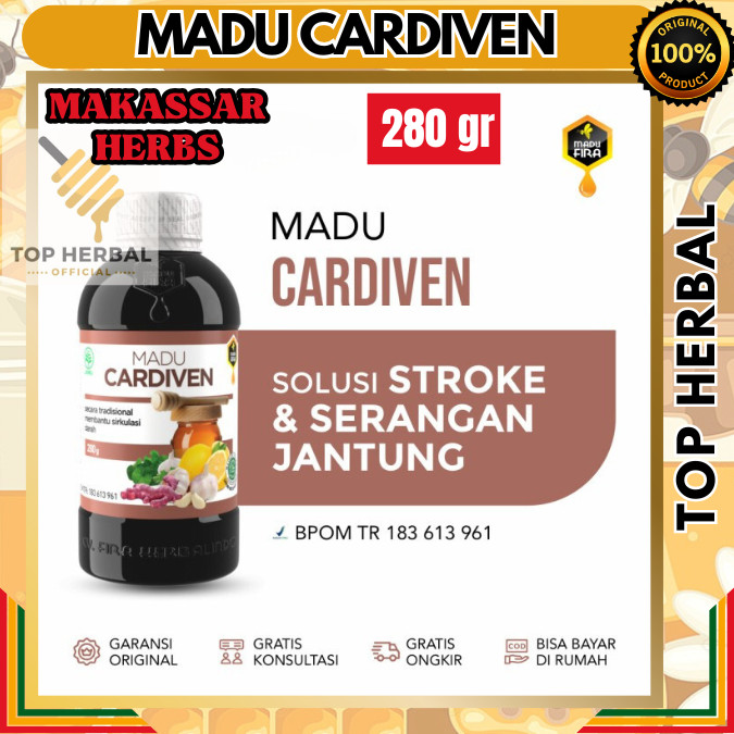 

MADU CARDIVEN ORIGINAL 280GR Asli Original Berkualitas Tinggi BPOM Obat Herbal Jantung Sehat Lancar Sirkulasi Darah Meningkatkan Anti Oksidan Ingat Atasi Penyakit Jantung Stroke Aritmia Top Herbal Makassar Gowa