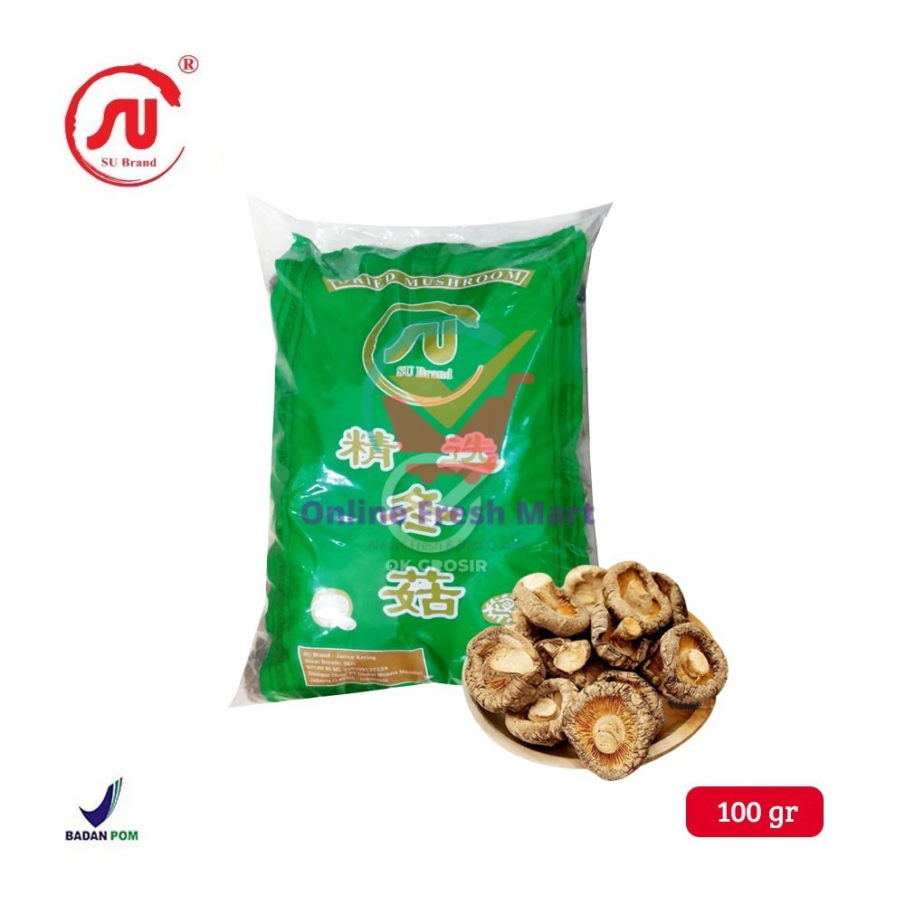 

Su Brand Jamur Shitake Kering / Shitake Mushroom (100 gr) - Online Fresh Mart Denpasar